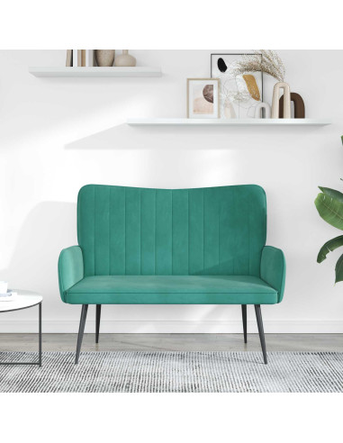 Sofa a Due Posti Turchese 115 x 61 x 87 cm Velluto