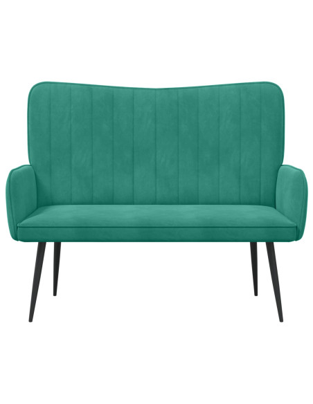 Sofa a Due Posti Turchese 115 x 61 x 87 cm Velluto