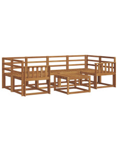 Set di divani da esterno 7 pcs Naturale 2