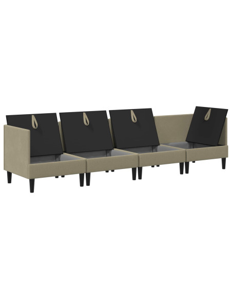 Set di mobili per il soggiorno 4 pcs Cachi Tessuto