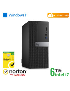 RINOVO PC DELL Optiplex 3040 Tower i7-6X00 DDR 16GB SSD 256GB HDMI W11P CLOUD20GB Grade A 1Y Warrant