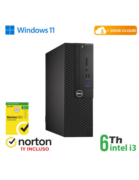 RINOVO PC DELL Optiplex 3050-5050 SFF i3-6X00 DDR 8GB SSD 256GB HDMI W11P CLOUD20GB Grade A 1Y Warra