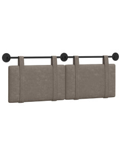 Testata appesa Tinta unita Grigio 130 x 55 x 5 cm PU Antico 2