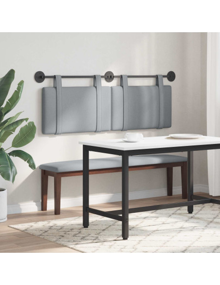 Testata appesa Grigio chiaro 150 x 55 x 5 cm Tessuto