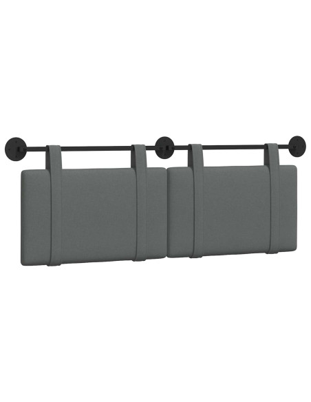 Testata appesa Tinta unita Grigio scuro 150 x 55 x 5 cm Tessuto