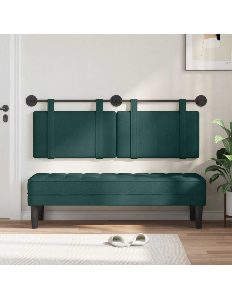 Testata appesa Tinta unita Verde Scuro 150 x 55 x 5 cm Tessuto