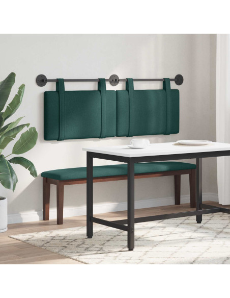 Testata appesa Tinta unita Verde Scuro 150 x 55 x 5 cm Tessuto