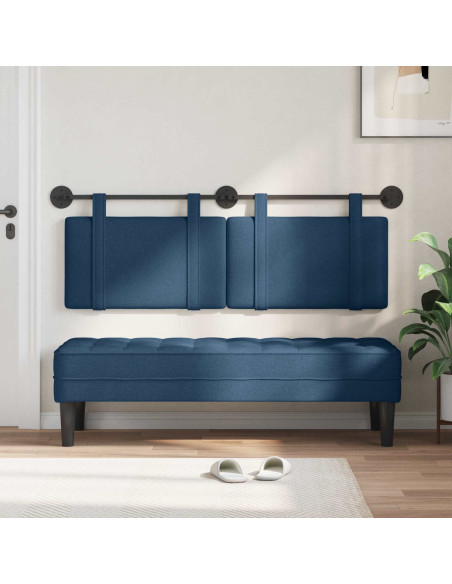 Testata appesa Montaggio a parete Blu 150 x 55 x 5 cm Tessuto