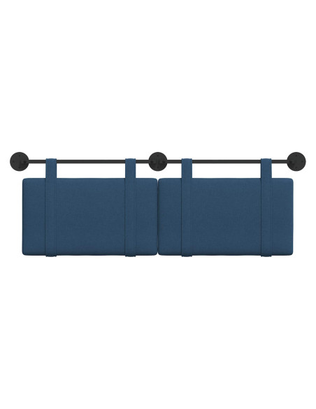 Testata appesa Montaggio a parete Blu 150 x 55 x 5 cm Tessuto