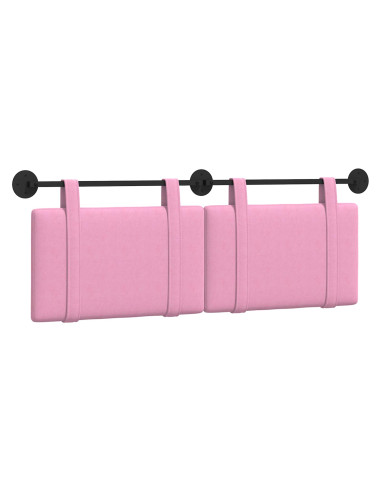 Testata appesa Montaggio a parete Rosa 150 x 55 x 5 cm Tessuto