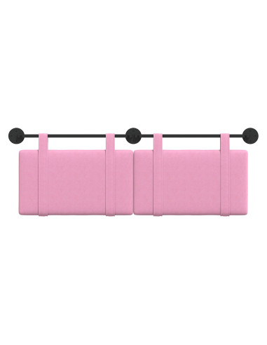Testata appesa Montaggio a parete Rosa 150 x 55 x 5 cm Tessuto