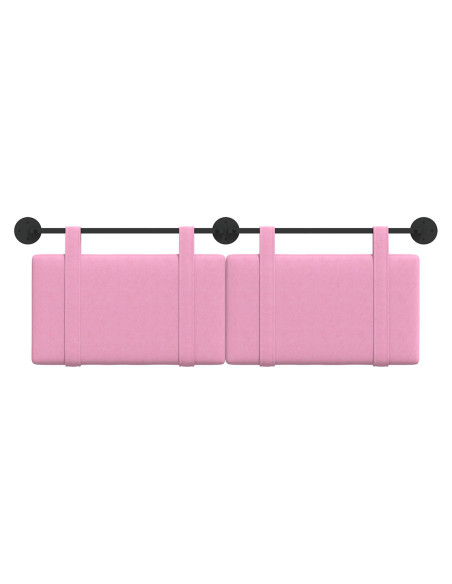 Testata appesa Montaggio a parete Rosa 150 x 55 x 5 cm Tessuto