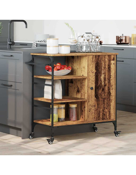 Carrello da Cucina Legno vecchio 87,5 x 39 x 84,5 cm