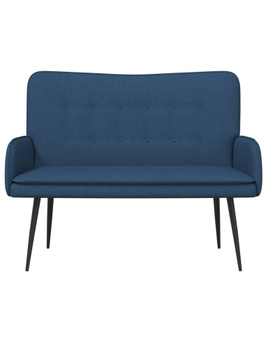 Divano a 2 Posti Blu 115 x 61 x 87 cm Tessuto