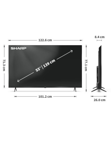 55 UHD 4K FRAMELESS SMART GOOGLE TV