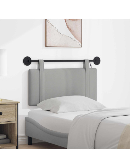 Testiera sospesa Con luce LED Grigio Nuvola Tessuto