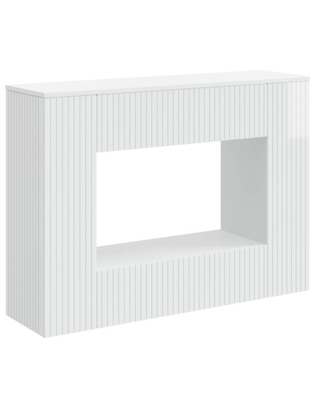 Tavolo consolle Rigato Bianco Lucido 101 x 29 x 74 cm