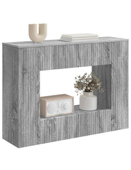 Tavolo consolle Rigato Sonoma grigia 101 x 29 x 74 cm