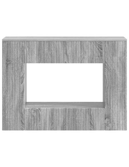 Tavolo consolle Rigato Sonoma grigia 101 x 29 x 74 cm