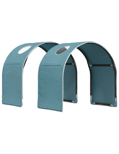 Tunnel per Letto 2 pcs Blu Chiaro 211 x 52,5 x 2 cm Poliestere 2
