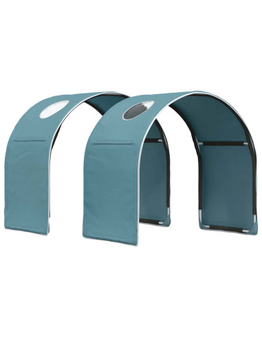 Tunnel per Letto 2 pcs Blu Chiaro 211 x 52,5 x 2 cm Poliestere