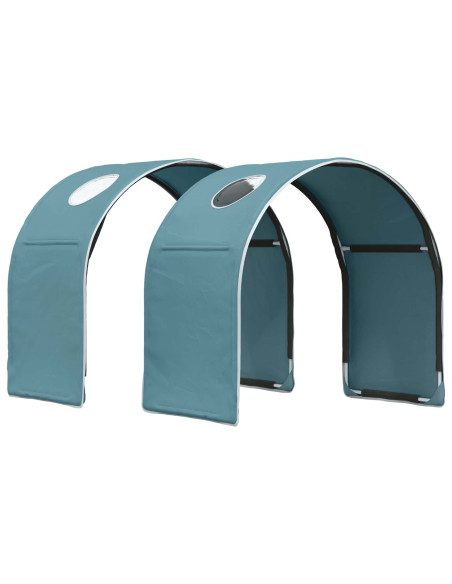 Tunnel per Letto 2 pcs Blu Chiaro 211 x 52,5 x 2 cm Poliestere