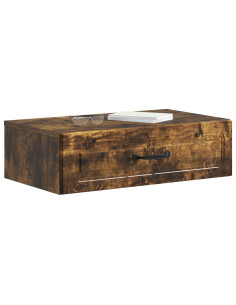 Tavolino da Parete Laterale Rovere Fumo 59 x 34,5 x 17 cm 2