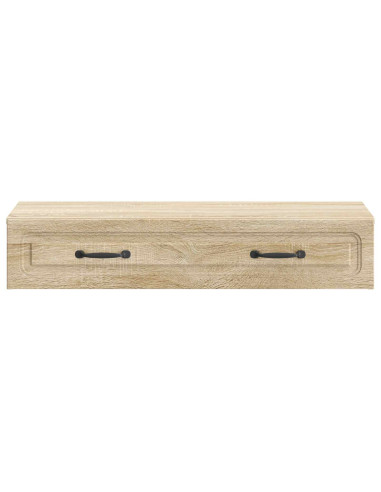 Tavolino da Parete Laterale Rovere Sonoma 87,5 x 34,5 x 17 cm
