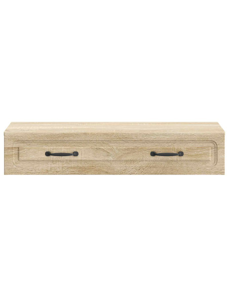 Tavolino da Parete Laterale Rovere Sonoma 87,5 x 34,5 x 17 cm