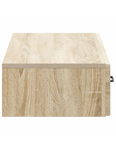 Tavolino da Parete Laterale Rovere Sonoma 87,5 x 34,5 x 17 cm