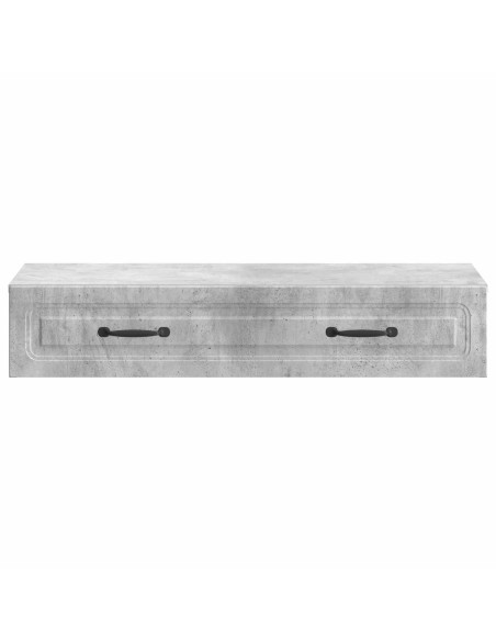Tavolino da Parete Laterale Grigio Cemento 87,5 x 34,5 x 17 cm