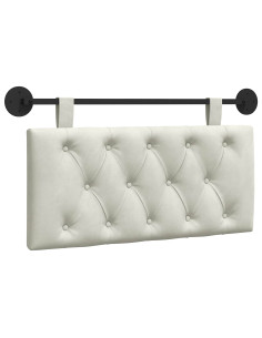Testata appesa Montaggio a parete Crema 100 x 55 x 7 cm Velluto 2