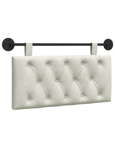 Testata appesa Montaggio a parete Crema 100 x 55 x 7 cm Velluto