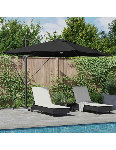 Ombrellone Nero 351 x 250 x 253 cm Poliestere e Alluminio