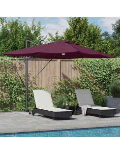 Ombrellone Rosso Bordeaux 351 x 250 x 253 cm