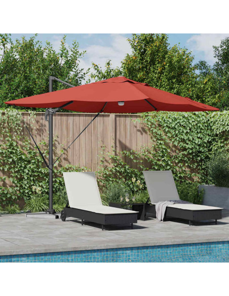Ombrellone Terracotta 351 x 250 x 253 cm Poliestere e Alluminio