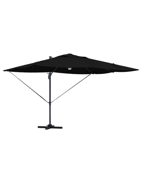 Ombrellone Nero 351 x 250 x 253 cm Poliestere e Alluminio