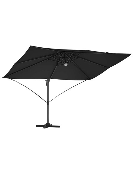 Ombrellone Nero 351 x 250 x 253 cm Poliestere e Alluminio