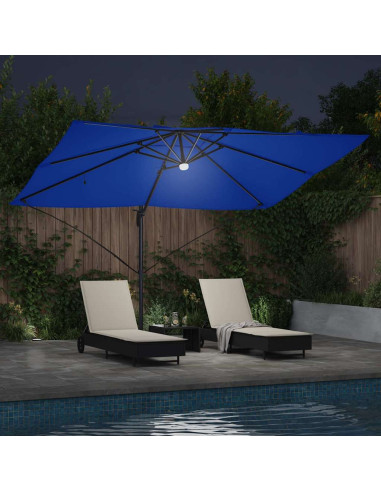 Ombrellone Azzurro 351 x 250 x 253 cm Poliestere e Alluminio