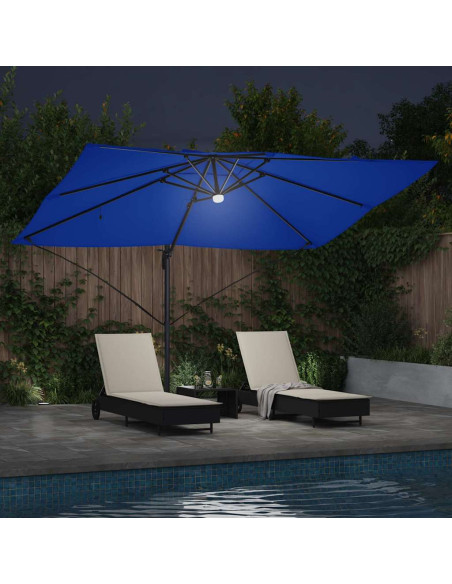 Ombrellone Azzurro 351 x 250 x 253 cm Poliestere e Alluminio