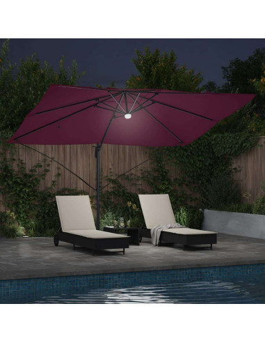 Ombrellone Rosso Bordeaux 351 x 250 x 253 cm