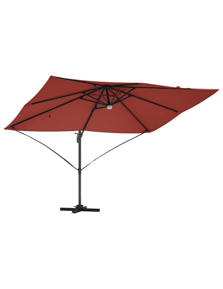 Ombrellone Terracotta 351 x 250 x 253 cm Poliestere e Alluminio