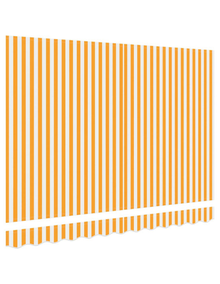 Telo di ricambio per tenda da sole Giallo e Bianco 330 x 195 cm
