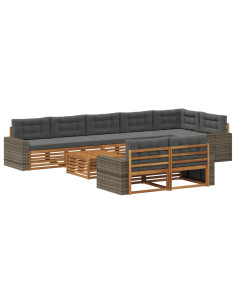Set di divani da esterno con cuscino 9 pcs