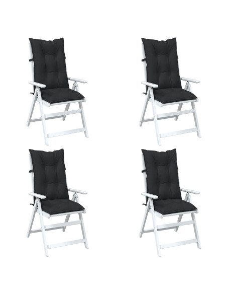 Set di cuscini per sedia alta 4 pcs Melange nero