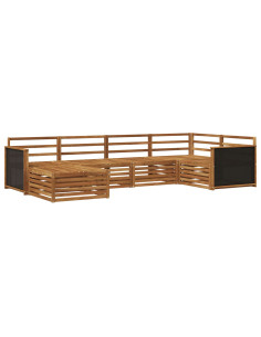 Set di divani da esterno 6 pcs Naturale 2