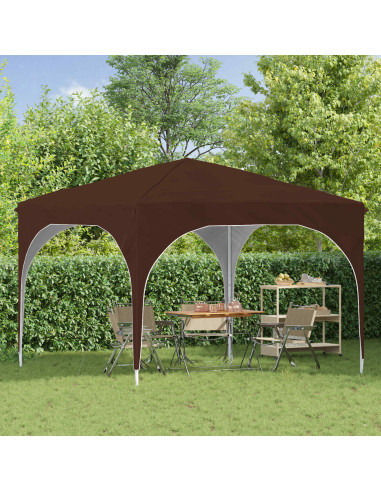 Tenda per feste a pop-up 290 x 290 x 245 cm Marrone