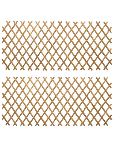 Recinto Trellis Espandibile 2 pcs Marrone Chiaro 100 x 105 cm