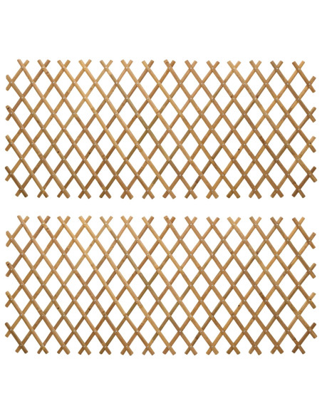Recinto Trellis Espandibile 2 pcs Marrone Chiaro 100 x 105 cm