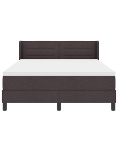 Letto a molle con testiera Marrone Scuro 200 x 140 cm Tessuto 2
